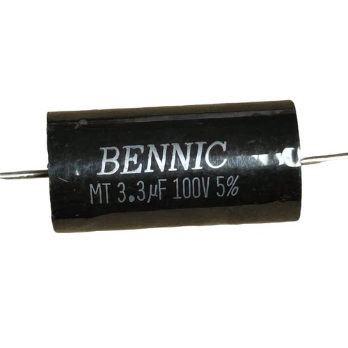 台湾本尼克bennicMT汽车高音分频电容100V3.3UF 金属化薄膜电容器