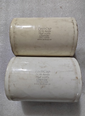 TechCap薄膜无极电容1200V 75UF 体积：95*132mm