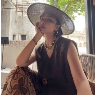 麻料马甲 NXJ 做旧砂洗宽松大版 微胖大码 260330 唐顿庄园