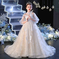 Летний белый наряд маленькой принцессы, милое свадебное платье, наряд для музыкальных выступлений