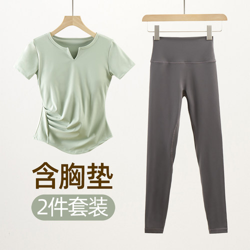 透气弹性短袖健身服瑜伽