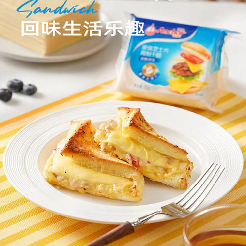 安佳原味汉堡三明治芝士奶油奶酪
