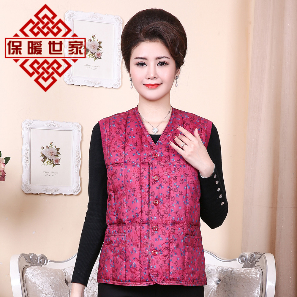 冬季中老年居家内穿大码棉马甲