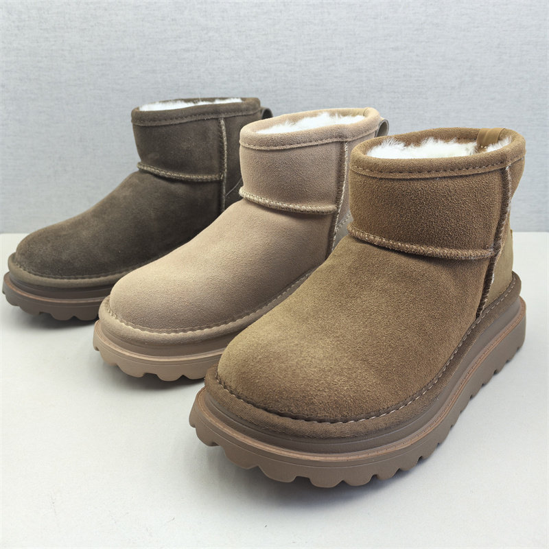 2025冬季新款羊皮毛一体雪地靴女厚底防滑保暖短筒棉靴,女鞋,时尚雪地靴,淘宝优惠券,粉丝福利购,淘宝优惠卷