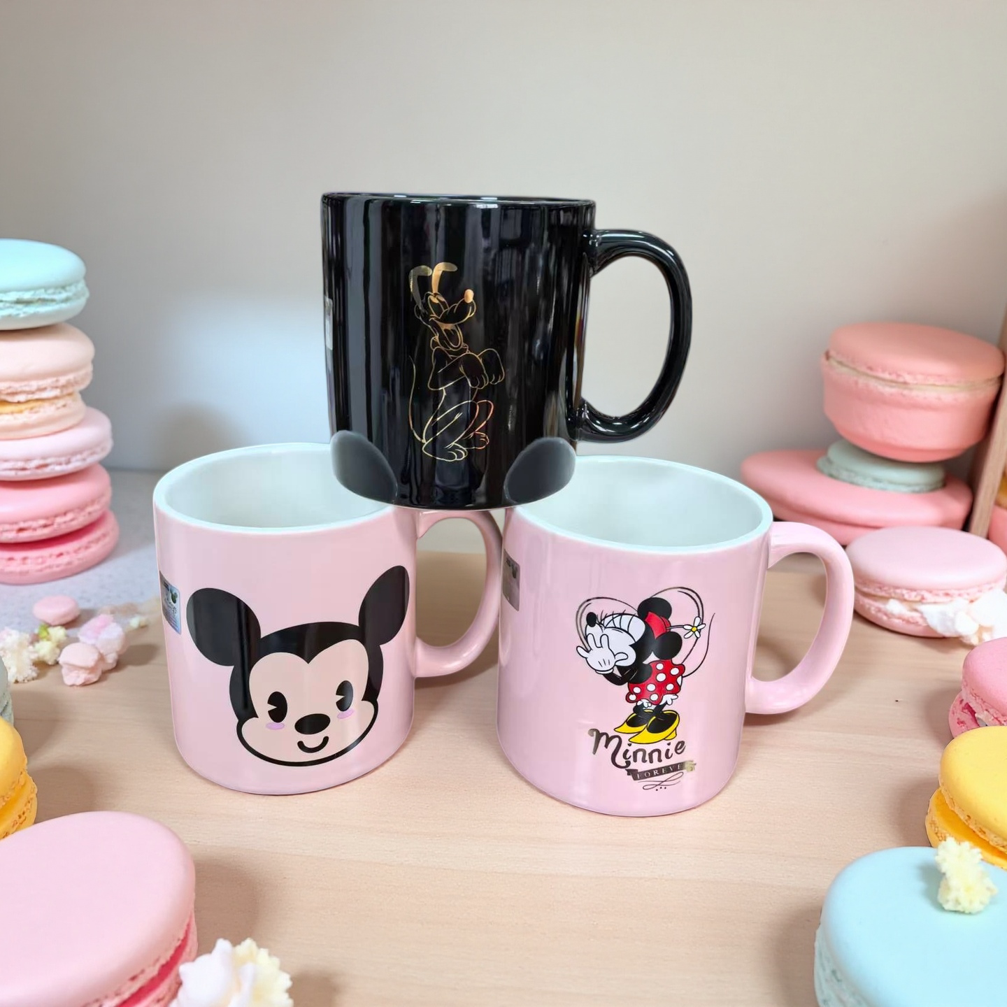 雅诚德 迪士尼乐旺陶瓷杯 米奇米妮情侣马克杯牛奶杯卡通儿童水杯