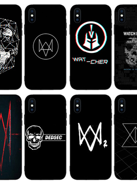 WatchDogs看门狗手机壳适用XR苹果XSMAX防摔7软壳iphone6s/11/X/8