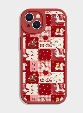 ins风格子小马适用iPhone17promax苹果14opporeno15新款荣耀500手机壳13小米16vivos30x300mate70华为p80