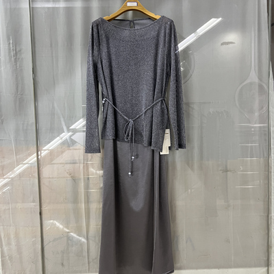 奕路莎E26CT812商场专卖2025秋时尚新品女装亮片针织衫两件套裙潮