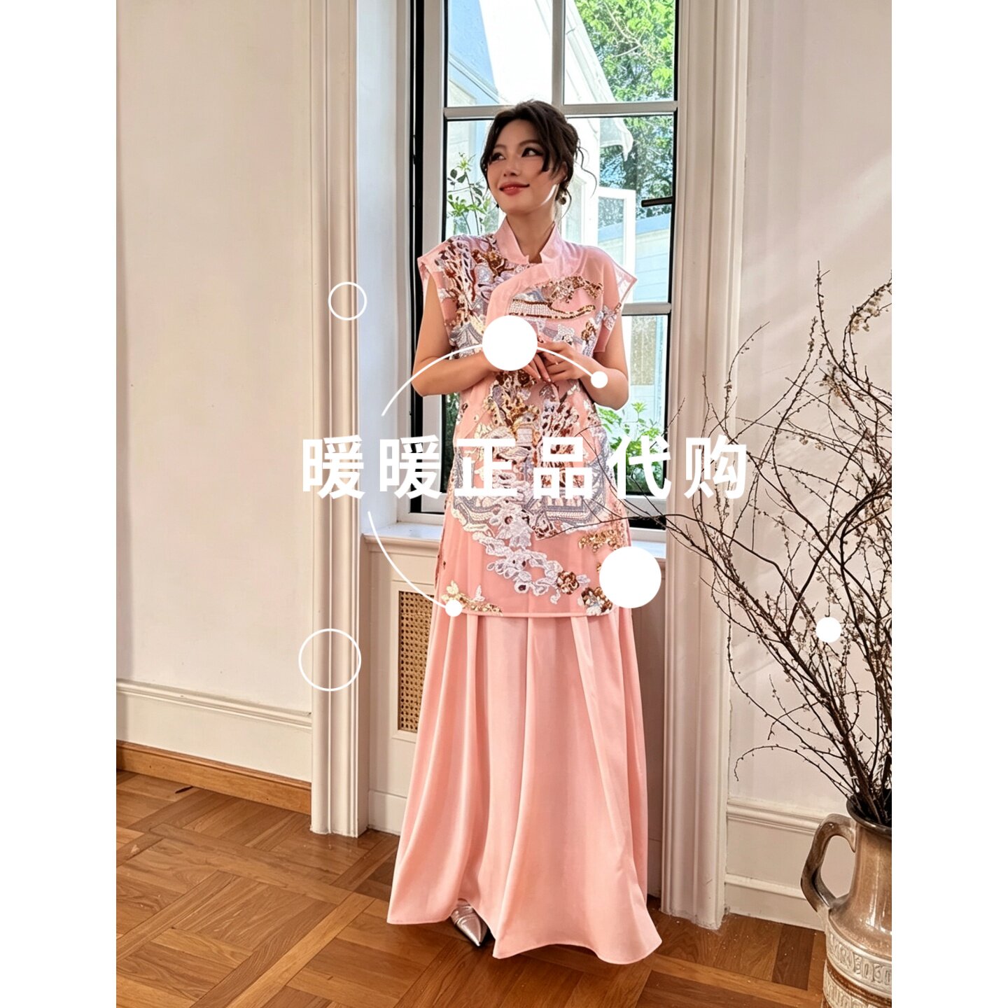 密扇 2026春夏款M262JD30267 旗袍式连衣裙2099