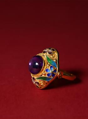 女纯银999古风非遗戒指