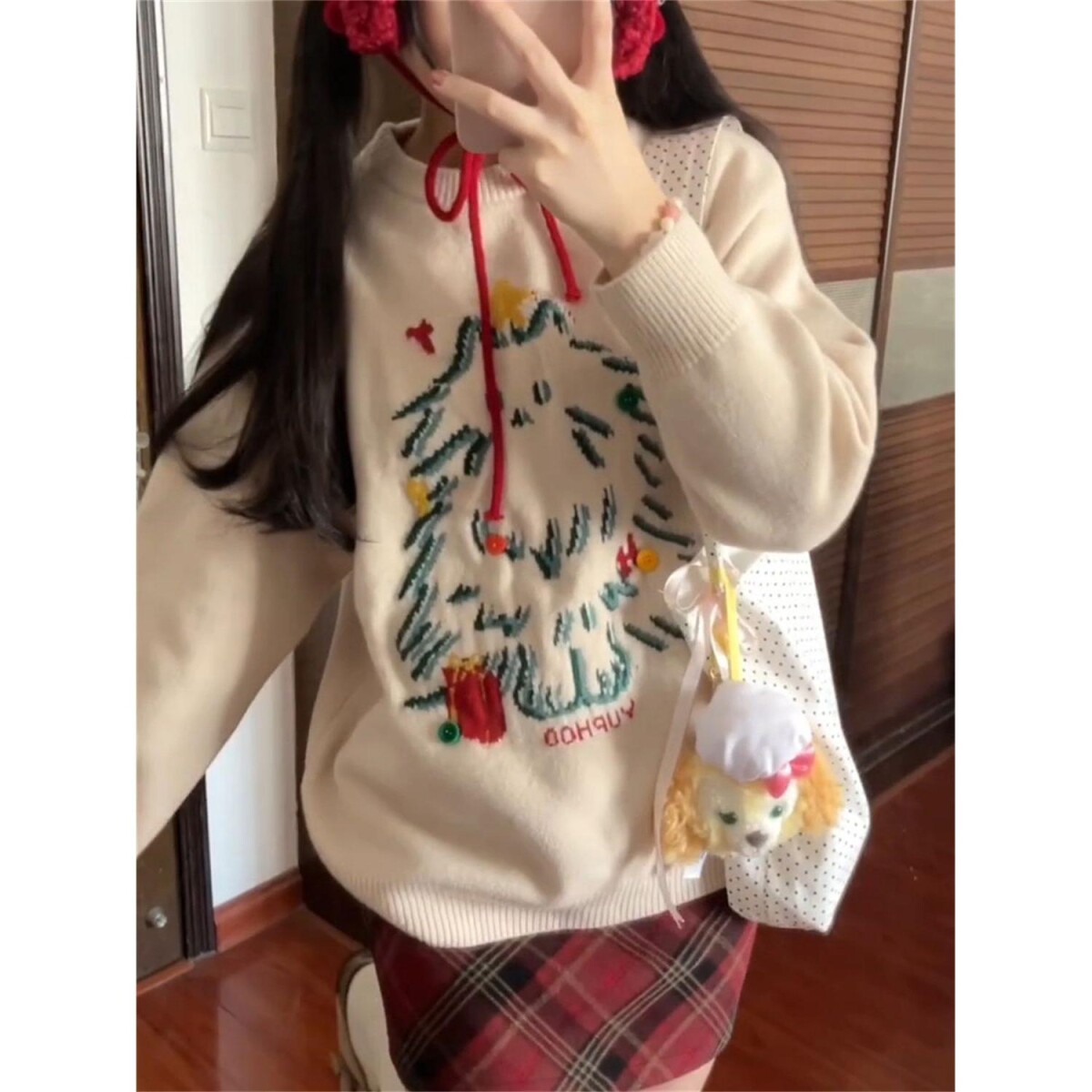 日系卡通软糯套头毛衣女学生冬季新款慵懒软糯加厚针织衫