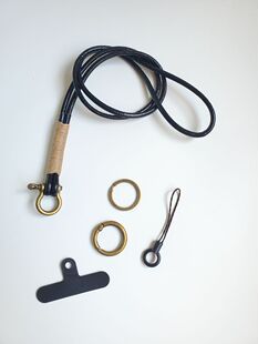 纯黑牛皮绳古铜色金属钥匙扣编织汽车圈链礼物包包挂件防丢挂脖件