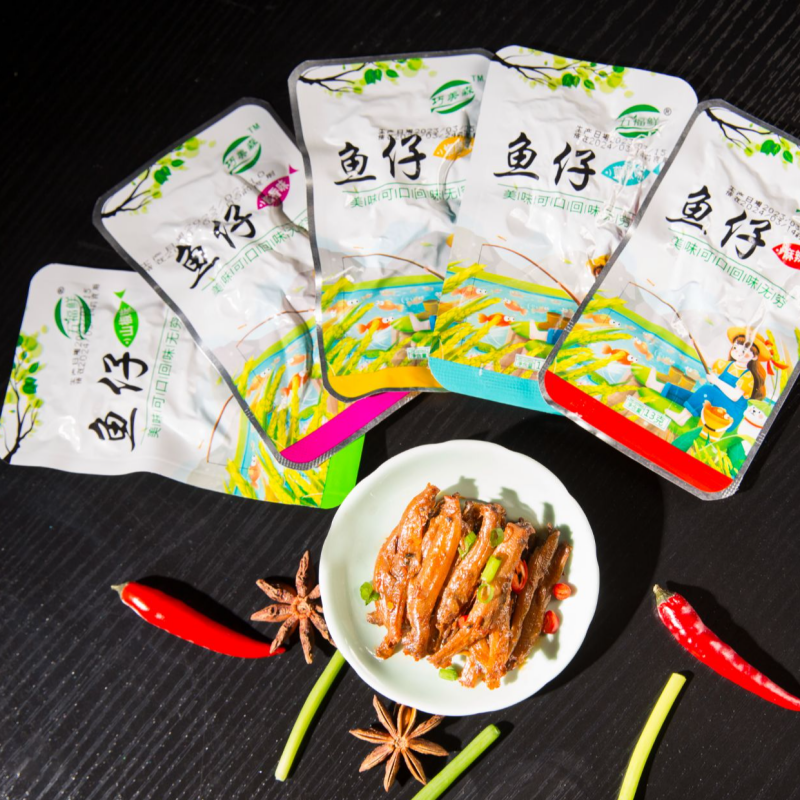 陕西安康特产巧美森小鱼仔开袋即食酱香烧烤麻辣山椒零食150g/袋