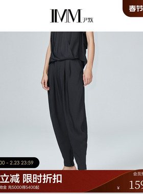 【醋酸系列】电商专款IMM尹默女装小众高腰马术裤灯笼裤夏