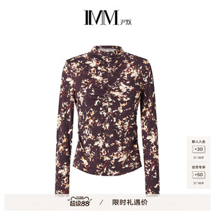商场同款 IMM尹默羊毛碎花印花高领打底单上衣小衫女 IWFQ80104