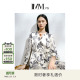 IMM尹默早春桑蚕丝弹力斜纹新中式 连衣裙女 黑白花卉长袖