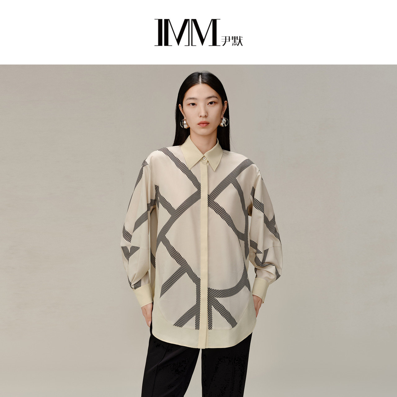 IWDQ60115IMM印花抽象衬衫