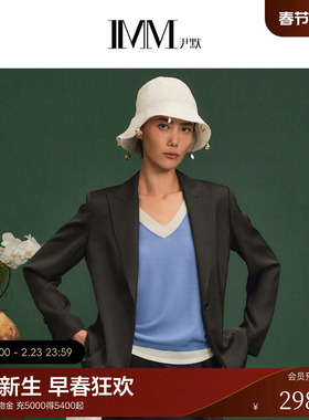 IMM尹默2026年春季新品收腰显瘦气质高雅简约长西装外套通勤女