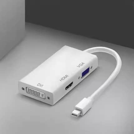 适用苹果电脑雷电2 macbookair转接头DVI/VGA投影仪minidp转hdmi