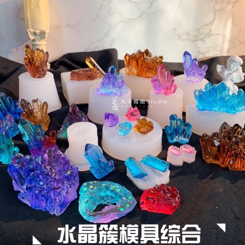 diy手作冰晶柱子迷你硅胶模具