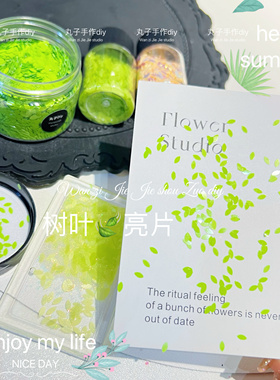 丸子手作diy 流麻树叶亮片 新款叶子亮片 滴胶流沙美甲装饰亮片