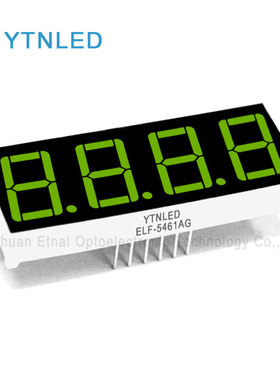 ELF-5461AG,ELF-5461BG,0.56英寸4位D1-D4共阴阳黄绿数码管YTNLED