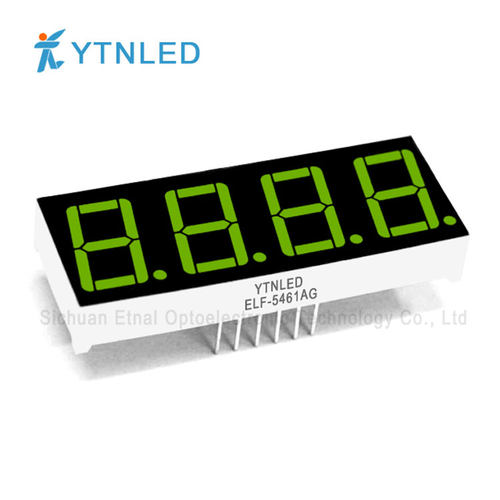 ELF-5461AG,ELF-5461BG,0.56英寸4位D1-D4共阴阳黄绿数码管YTNLED