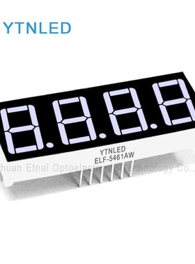 ELF-5461AW,ELF-5461BW,0.56英寸4位D1-D4共阴阳白色数码管YTNLED
