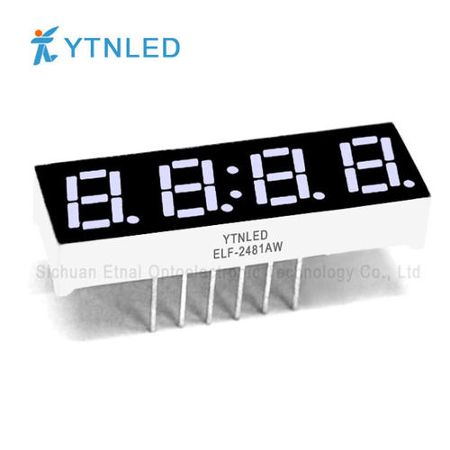 ELF-2481AW,ELF-2481BW0.28英寸4位全亮共阴共阳白色数码管YTNLED