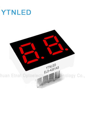 ELD-4201AS,ELD-4201BS,0.4英寸2位共阴共阳红色数码管YTNLED