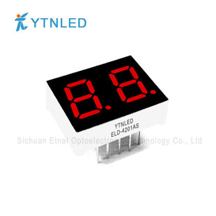 ELD-4201AS,ELD-4201BS,0.4英寸2位共阴共阳红色数码管YTNLED