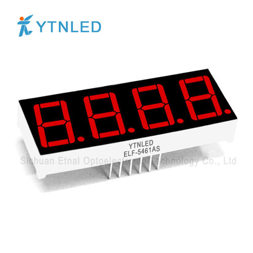 ELF-5461AS,ELF-5461BS,0.56英寸4位D1-D4共阴阳红色数码管YTNLED