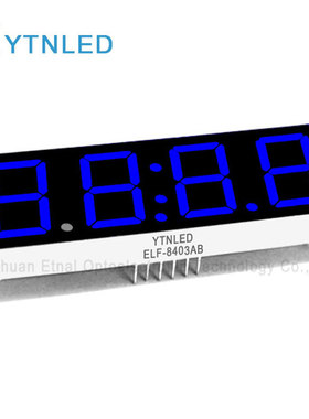 ELF-8403AB,ELF-8403BB,0.8英寸4位D2-D6共阴阳蓝色数码管YTNLED