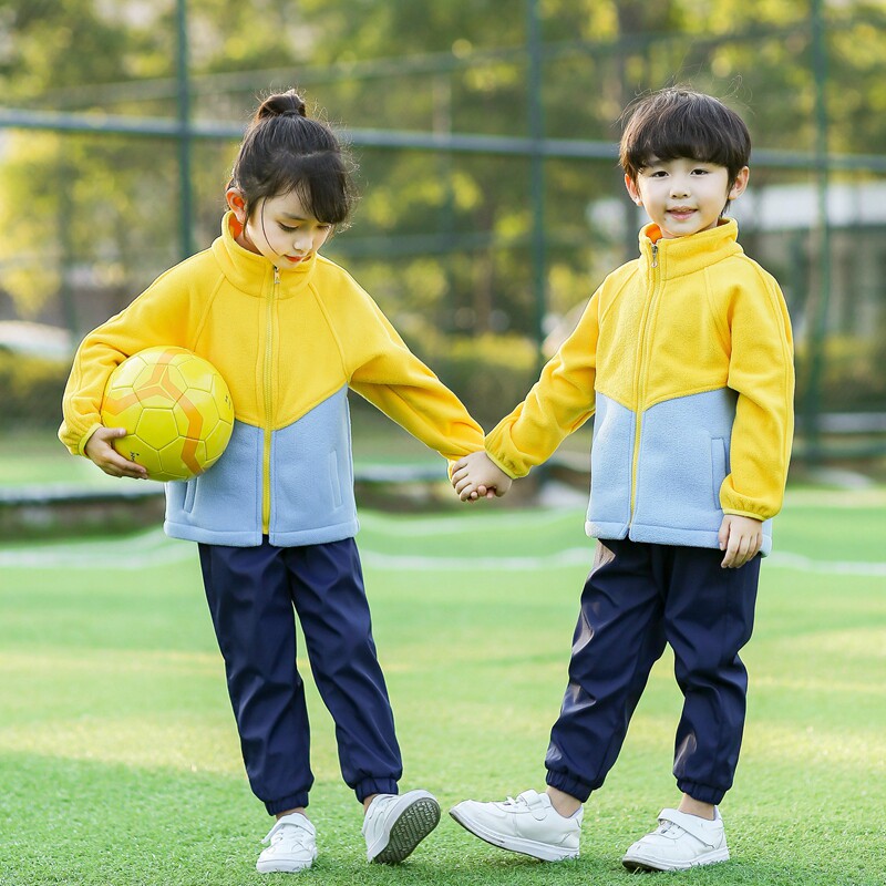 ELEMENTARY SCHOOL STUDENTS SCHOOL UNIFORM CUSTOM AUTUMN AND WINTER KINDERGARTEN UNIFORM JACKET COLLEGE STYLE CHILDRENS CLASS UNIFORM SPORTS SUIT TEACHER