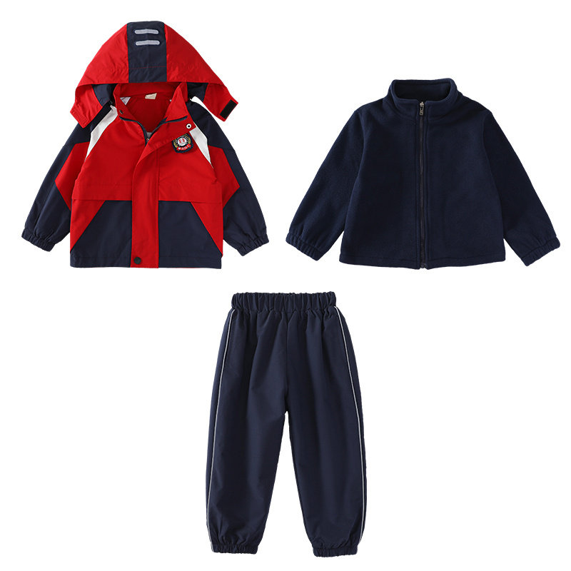 CUSTOMIZED KINDERGARTEN UNIFORMS AUTUMN AND WINTER COLLEGE STYLE PRIMARY AND SECONDARY SCHOOL STUDENTS SCHOOL UNIFORMS JACKETS CHILDRENS CLASS CLOTHES WINTER THREE-PIECE SUITS