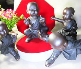 茶宠功夫小和尚沙弥摆件茶台席