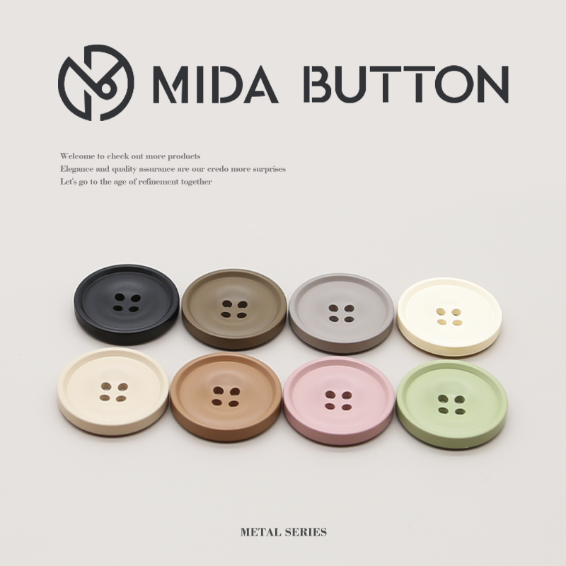 细边凹面设计彩色树脂圆形大衣睡衣开衫毛衣风衣配件高档装饰纽扣