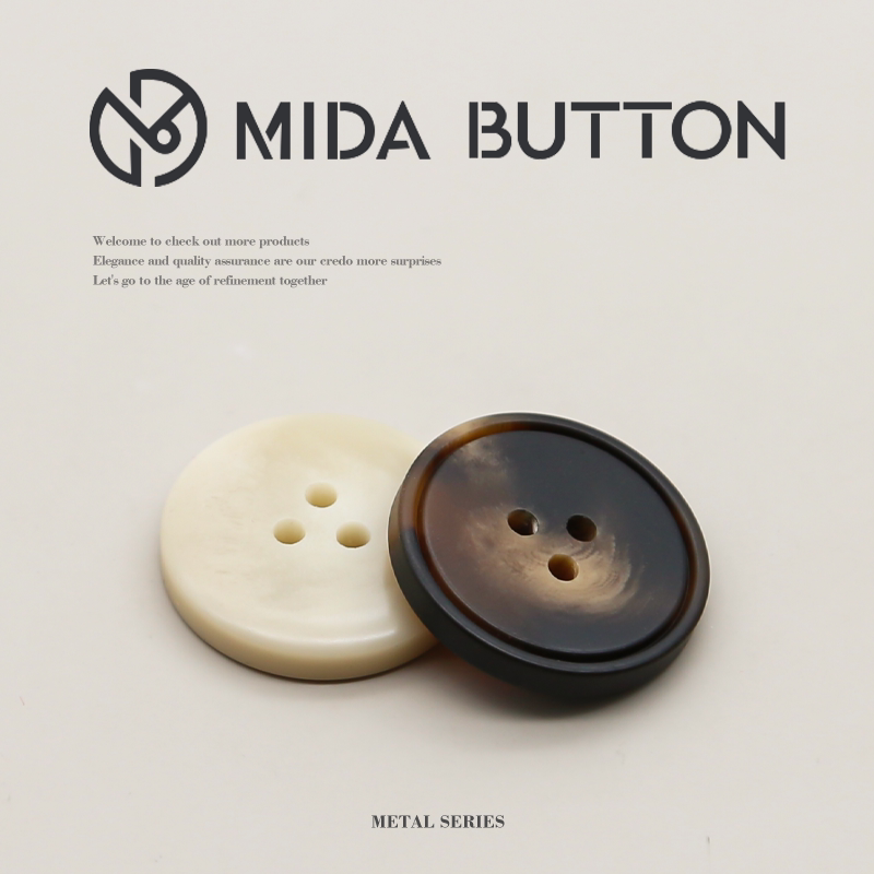 复古花纹三眼树脂大衣风衣秋冬上衣外套装饰扣子细边百搭简约高档