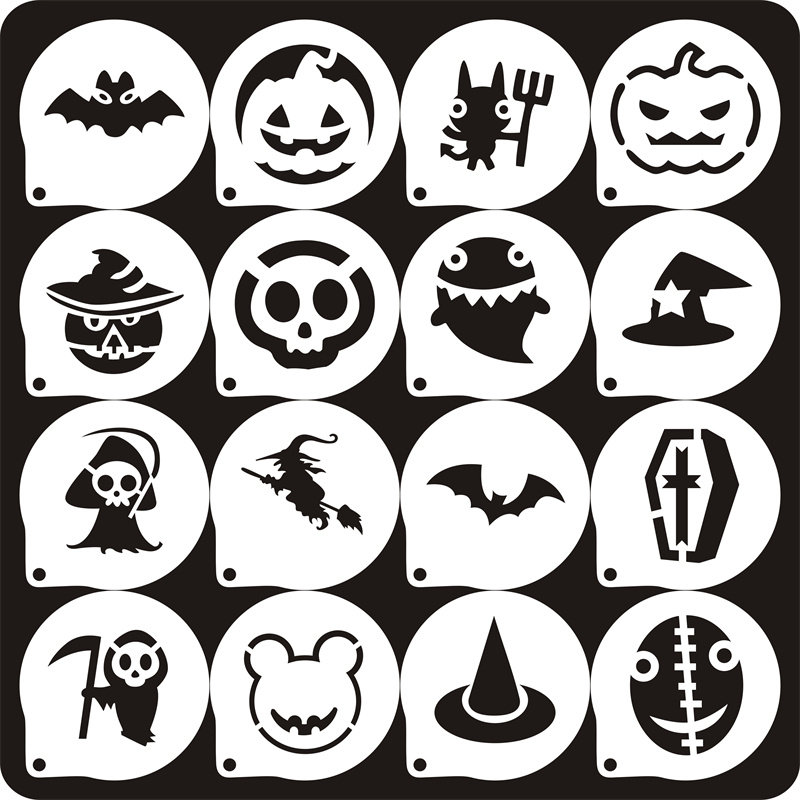 4寸万圣节鬼节 糖粉筛 饼干印花模 喷花模 咖啡奶盖拉花 图案模具,厨房/烹饪用具,烘焙模具,淘宝优惠券,粉丝福利购,淘宝优惠卷