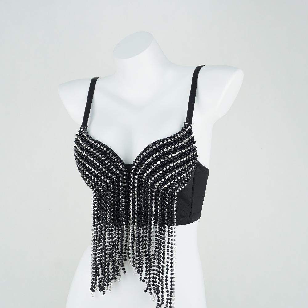 欧美夸张满珠流苏闪钻链条胸衣短款鱼骨抹胸,女装/女士精品,抹胸,淘宝优惠券,粉丝福利购,淘宝优惠卷