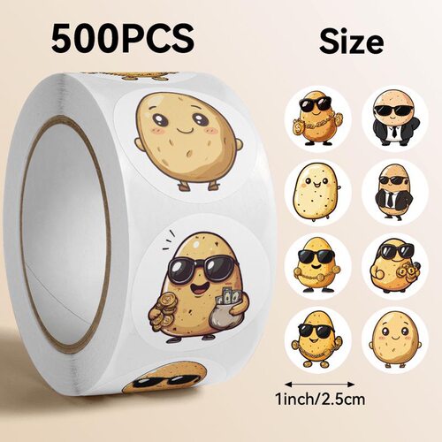 小土豆奖励贴纸1英寸500贴