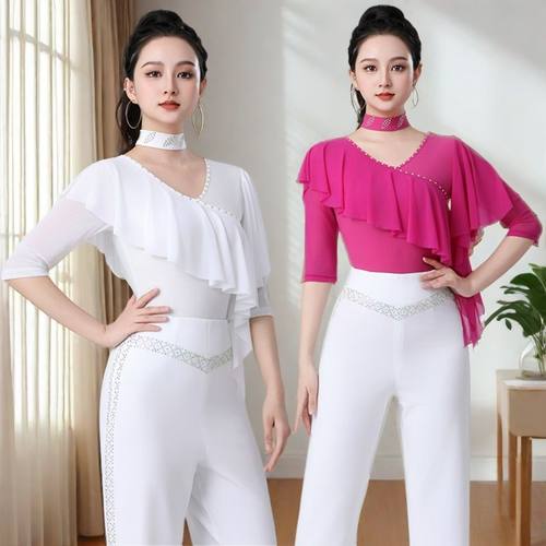 吉特巴荷叶边高档新款烫钻仙女