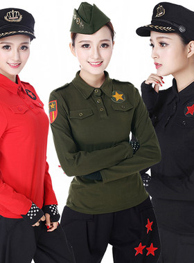 套装新款翻领女两件套上衣服装
