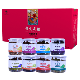 三只虫虫葡萄干无核树上黄绿宝石黑玫瑰黑加仑8色8味礼盒1600克