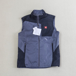 外贸尾货男士夏季单皮子速干马甲户外立领跑步运动防风骑行背心