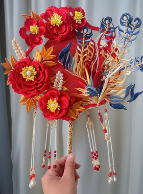 新中式非遗缠花手工重工团扇