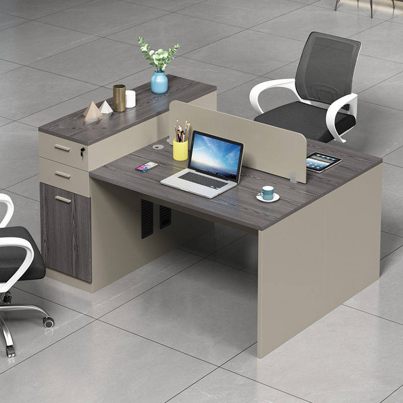 办公家具办公桌椅组合财务桌实木皮新款高档电脑桌简约现代职员桌