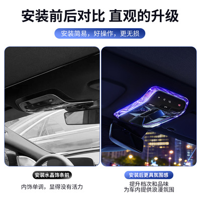 适用奔驰E级E300L阅读灯水晶框S