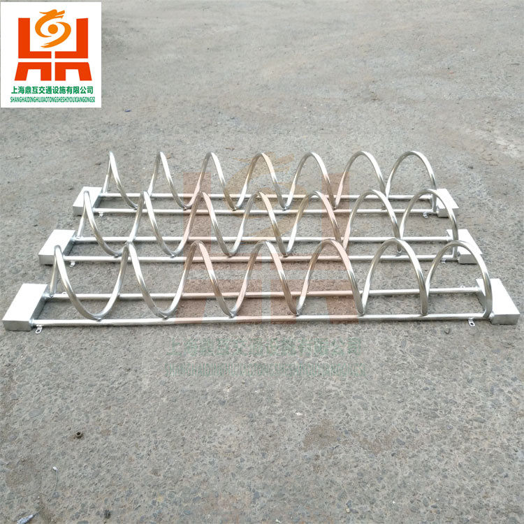 不锈钢自行车停放停车架电动电瓶车停车架停车位摆放架螺旋卡位式