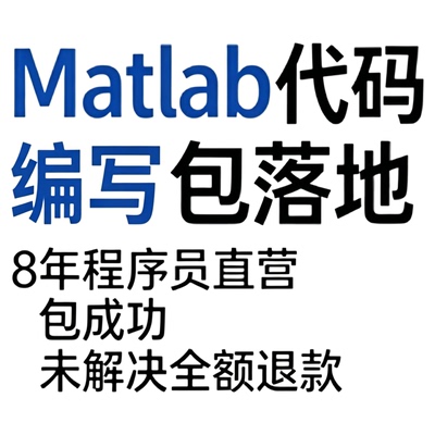 Matlab代码帮做8年程序员包运行